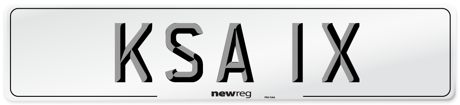 KSA 1X Number Plate from New Reg